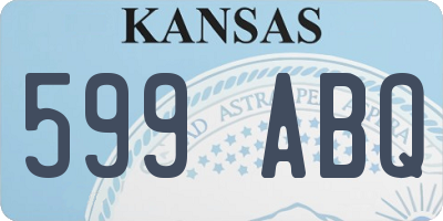 KS license plate 599ABQ