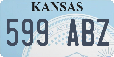KS license plate 599ABZ
