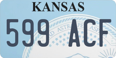 KS license plate 599ACF