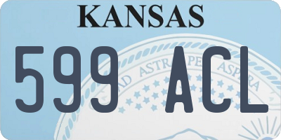 KS license plate 599ACL