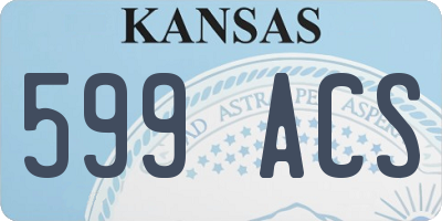 KS license plate 599ACS