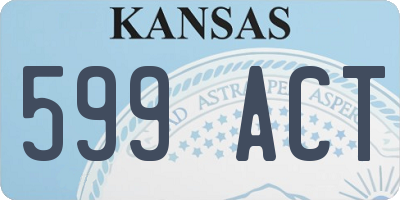 KS license plate 599ACT