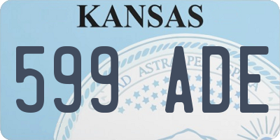 KS license plate 599ADE