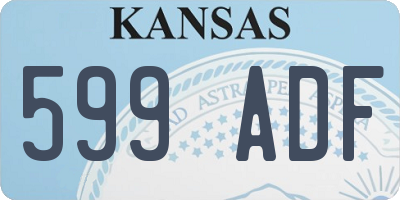 KS license plate 599ADF