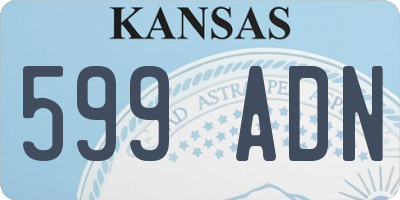 KS license plate 599ADN