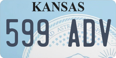 KS license plate 599ADV