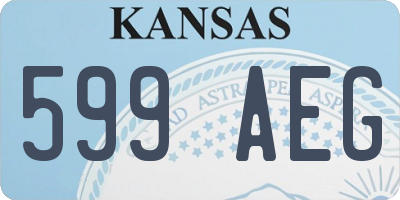 KS license plate 599AEG
