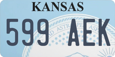 KS license plate 599AEK