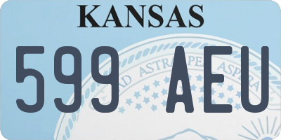 KS license plate 599AEU