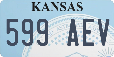 KS license plate 599AEV