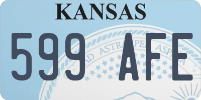 KS license plate 599AFE