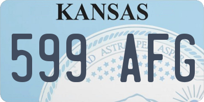 KS license plate 599AFG