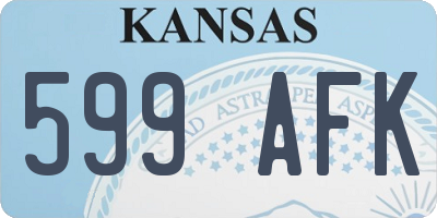 KS license plate 599AFK