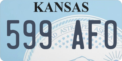 KS license plate 599AFO