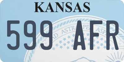 KS license plate 599AFR
