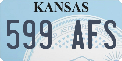 KS license plate 599AFS