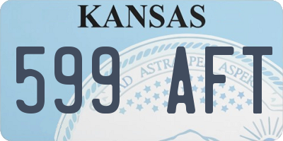 KS license plate 599AFT
