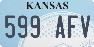 KS license plate 599AFV