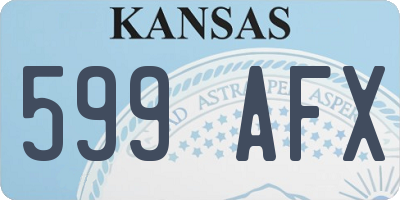 KS license plate 599AFX