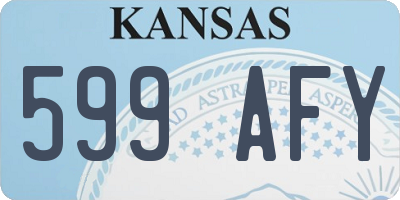 KS license plate 599AFY