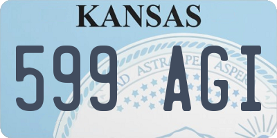 KS license plate 599AGI