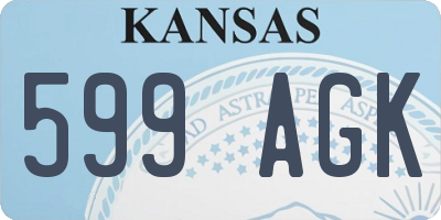 KS license plate 599AGK