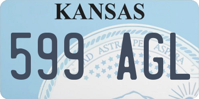 KS license plate 599AGL