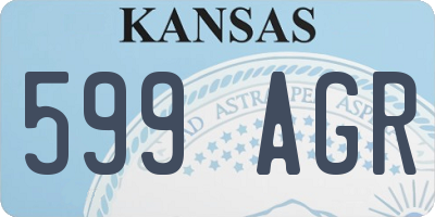 KS license plate 599AGR