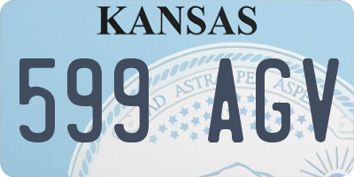 KS license plate 599AGV