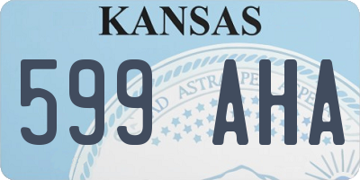 KS license plate 599AHA