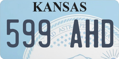 KS license plate 599AHD