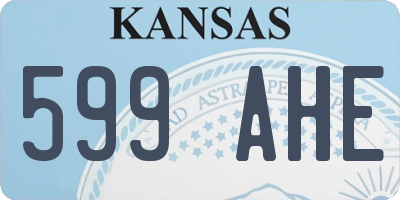 KS license plate 599AHE