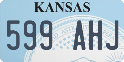 KS license plate 599AHJ