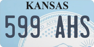 KS license plate 599AHS