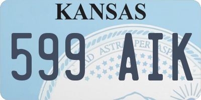 KS license plate 599AIK