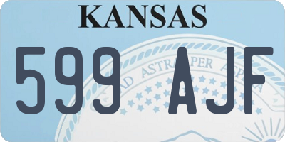 KS license plate 599AJF