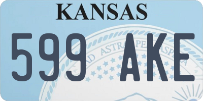 KS license plate 599AKE