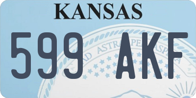KS license plate 599AKF