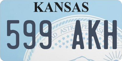 KS license plate 599AKH