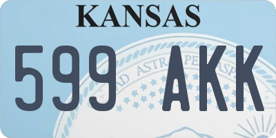 KS license plate 599AKK