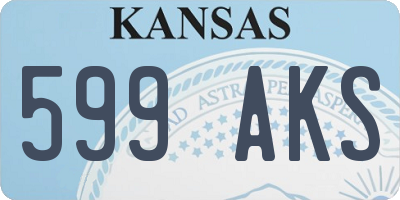 KS license plate 599AKS