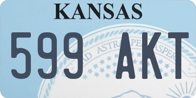 KS license plate 599AKT