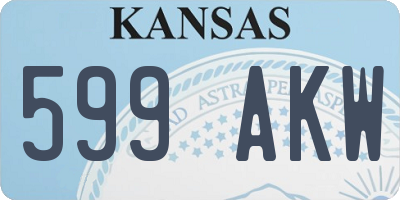 KS license plate 599AKW