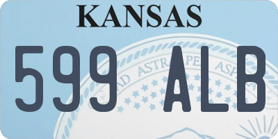 KS license plate 599ALB