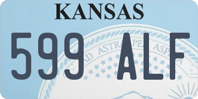 KS license plate 599ALF