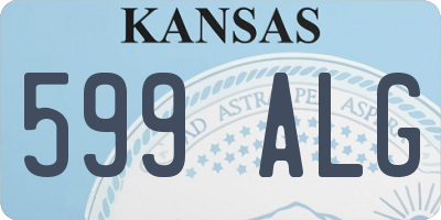 KS license plate 599ALG