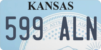 KS license plate 599ALN