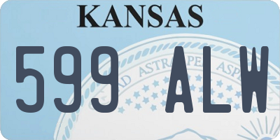 KS license plate 599ALW