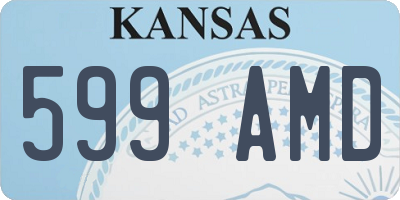 KS license plate 599AMD