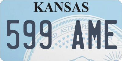 KS license plate 599AME